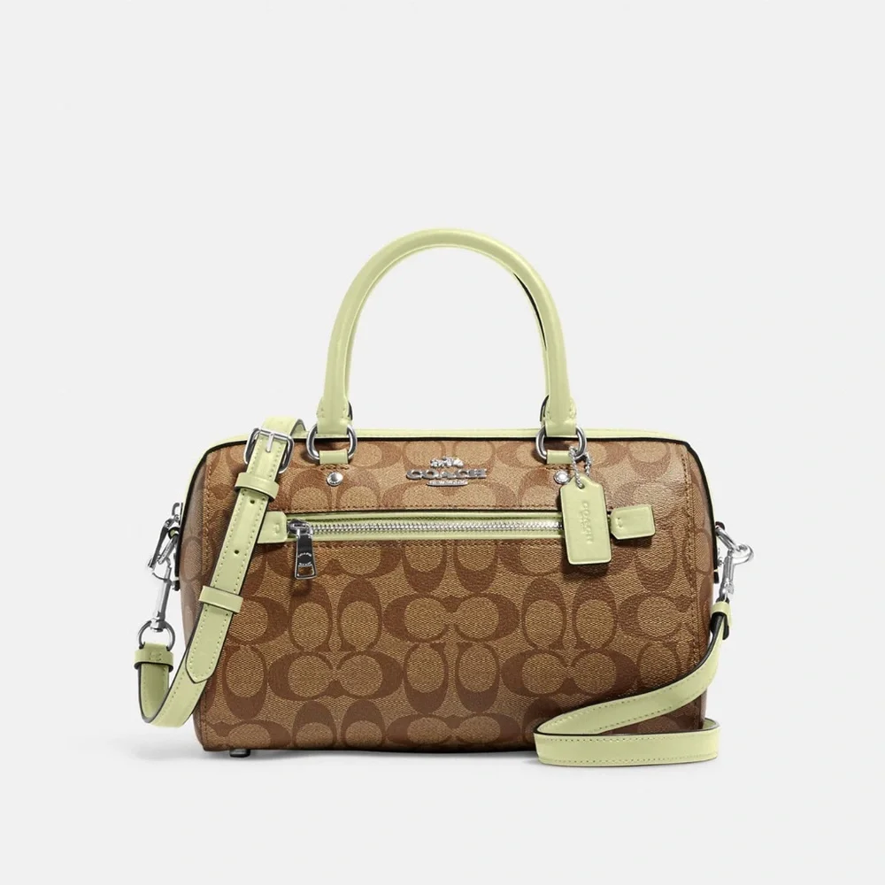 Coach Rowan Satchel In Signature Canvas
SV/Khaki/Pale Lime - Picture 5 of 16